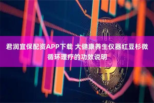 君润宜保配资APP下载 大健康养生仪器红豆杉微循环理疗的功效说明