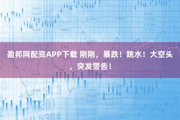 盈邦网配资APP下载 刚刚，暴跌！跳水！大空头，突发警告！